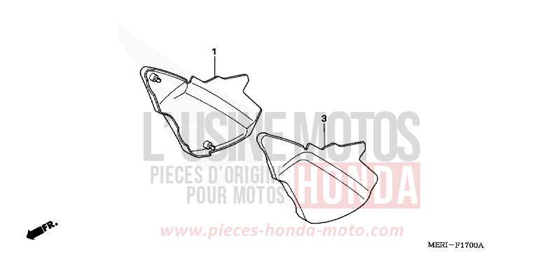 SEITENABDECKUNG von CBF600S ABS NORTH POLE BLUE METALLIC (PB342) von 2005
